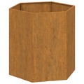 Vaso/floreira 40x40x45 cm Aço Corten Cor Enferrujado