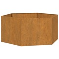 Vaso/floreira 90x90x45 cm Aço Corten Cor Enferrujado