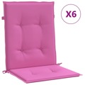 Almofadões P/ Cadeira de Encosto Baixo 6 pcs Tecido Rosa