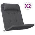 Almofadões P/ Cadeira Adirondack 2 pcs Tecido Oxford Antracite