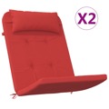 Almofadões P/ Cadeira Adirondack 2 pcs Tecido Oxford Vermelho