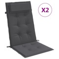 Almofadões P/ Cadeira Encosto Alto 2pcs Tecido Oxford Antracite