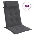 Almofadões P/ Cadeira Encosto Alto 4pcs Tecido Oxford Antracite