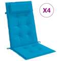 Almofadões Cadeira Encosto Alto 4 pcs Tecido Oxford Azul-claro