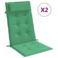 Almofadões P/ Cadeira Encosto Alto 2 pcs Tecido Oxford Verde