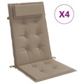 Almofadões Cadeira Encosto Alto 4pcs Oxford Cinza-acastanhado