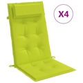 Almofadões P/ Cadeira Encosto Alto 4 pcs Oxford Verde Brilhante