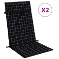 Almofadões Cadeira Encosto Alto 2pcs Tecido Oxford Xadrez Preto