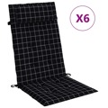 Almofadões Cadeira Encosto Alto 6pcs Tecido Oxford Xadrez Preto