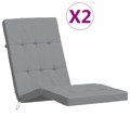 Almofadões P/ Cadeira de Terraço 2 pcs Tecido Oxford Cinzento