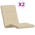 Almofadões P/ Cadeira de Terraço 2 pcs Tecido Oxford Bege