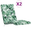 Almofadões P/ Cadeira de Terraço 2 pcs Tecido Oxford Folhas