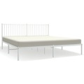 Estrutura de Cama com Cabeceira 183x213 cm Metal Branco