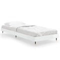 Estrutura Cama 75x190 cm Derivados de Madeira Branco Brilhante