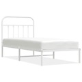 Estrutura de Cama com Cabeceira 80x200 cm Metal Branco