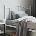 Cabeceira de Cama 107 cm Metal Branco