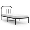 Estrutura de Cama com Cabeceira 80x200 cm Metal Preto