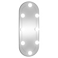Espelho de Parede Oval com Luzes LED 20x50 cm Vidro