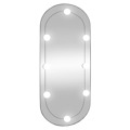 Espelho de Parede Oval com Luzes LED 35x80 cm Vidro