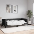 Sofá-cama 90x190 cm Tecido Preto