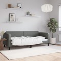 Sofá-cama 80x200 cm Tecido Cinzento-escuro