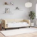 Sofá-cama 80x200 cm Tecido Cor Creme