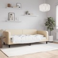 Sofá-cama 90x200 cm Tecido Cor Creme