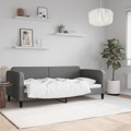 Sofá-cama 90x190 cm Tecido Cinzento-escuro