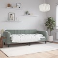 Sofá-cama 80x200 cm Veludo Cinzento-claro