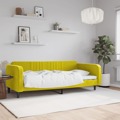 Sofá-cama 90x200 cm Veludo Amarelo