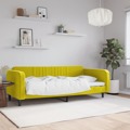 Sofá-cama 100x200 cm Veludo Amarelo