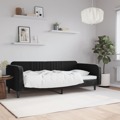 Sofá-cama 90x190 cm Veludo Preto