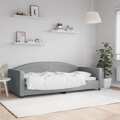 Sofá-cama 90x200 cm Tecido Cinzento-claro