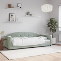 Sofá-cama 90x200 cm Veludo Cinzento-claro