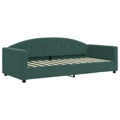 Sofá-cama 90x200 cm Veludo Verde-escuro
