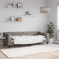Sofá-cama 80x200 cm Tecido Cinzento-acastanhado