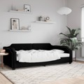 Sofá-cama 100x200 cm Tecido Preto