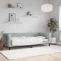 Sofá-cama 90x200 cm Veludo Cinzento-claro