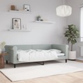 Sofá-cama 90x190 cm Veludo Cinzento-claro