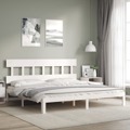 Estrutura Cama Super King Size C/ Cabeceira Madeira Branco