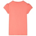 T-shirt Infantil com Estampa de Arco-íris e Palmeira Cor Coral 128