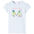 T-shirt de Criança C/ Estampa de Limão Desenho Animado Azul-claro 128