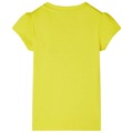 T-shirt Manga Curta Criança C/letras Lantejoulas Amarelo-brilhante 116