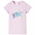 T-shirt para Criança com Estampa de Tartaruga Cor Lilás 116