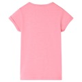 T-shirt Infantil com Estampa de Tartaruga Rosa-choque 140