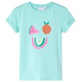 T-shirt Infantil com Estampa de Fruta Colorida Menta-claro 92