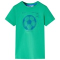 T-shirt para Criança com Estampa de Bola de Futebol Verde 140