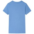 T-shirt para Criança com Estampa de Dinossauro Azul-médio 128
