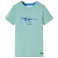 T-shirt para Criança com Estampa de Dinossauro Caqui-claro 92