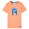 T-shirt de Manga Curta para Criança Laranja Néon 104